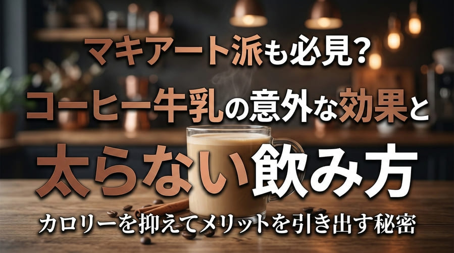 マキアート派も必見？コーヒー牛乳の意外な効果と太らない飲み方