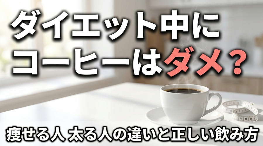 ダイエット中にコーヒーはダメ？痩せる人・太る人の違いと正しい飲み方