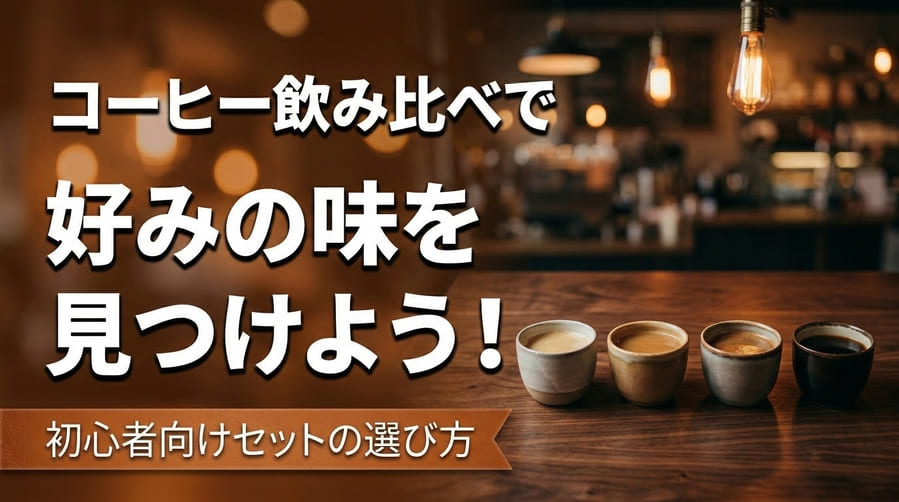 コーヒー飲み比べで好みの味を見つけよう！初心者向けセットの選び方