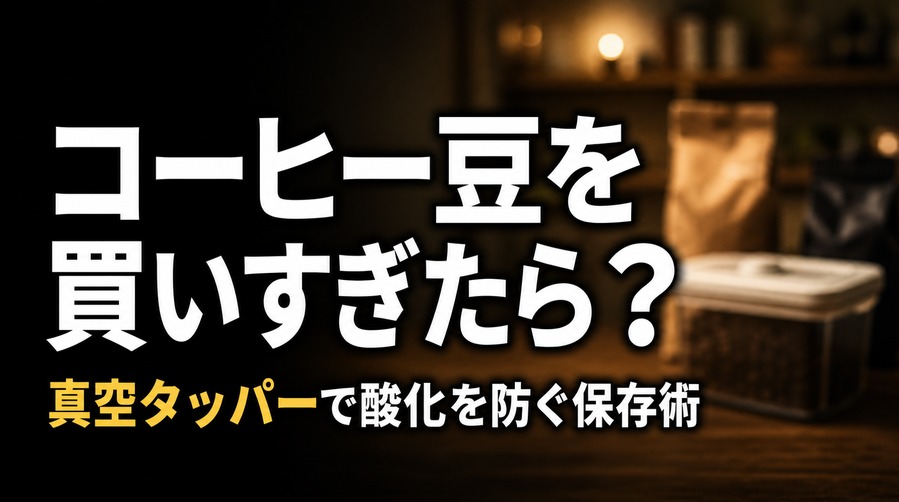 コーヒー豆を買いすぎたら真空タッパー？酸化を防ぐ保存術