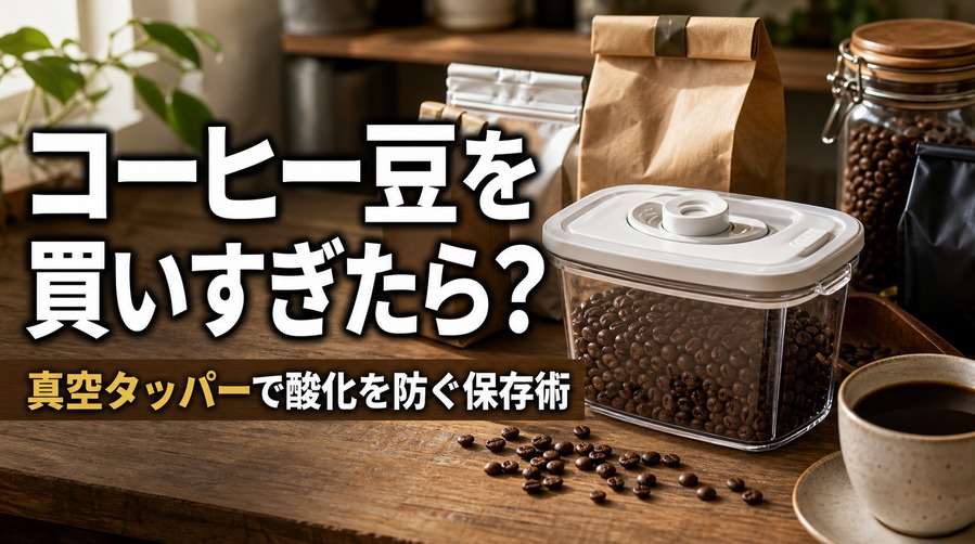 コーヒー豆を買いすぎたら真空タッパー？酸化を防ぐ保存術
